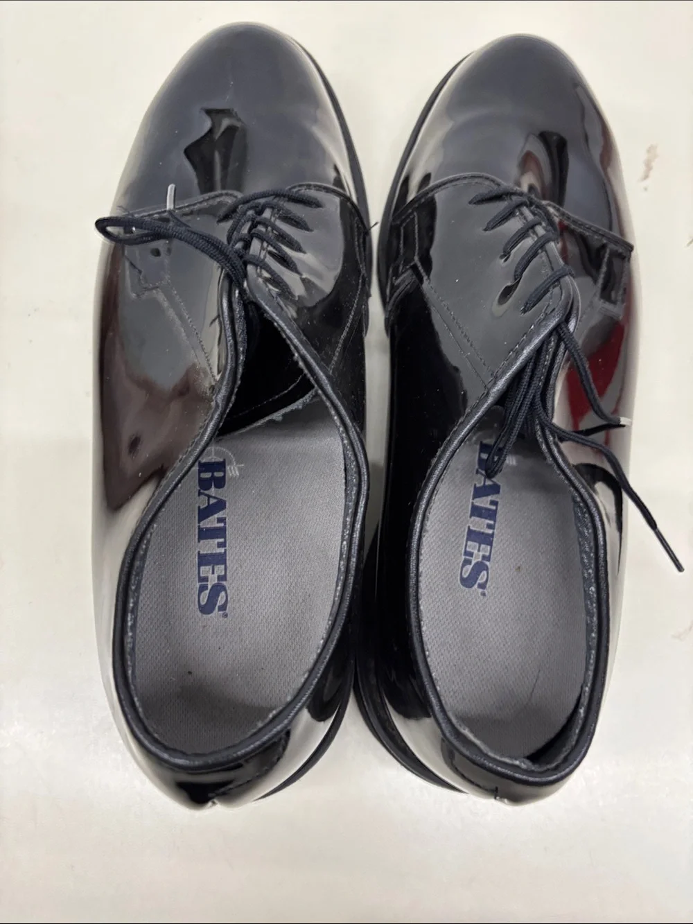 Bates Black Patent Leather Derby Dress Shoes
